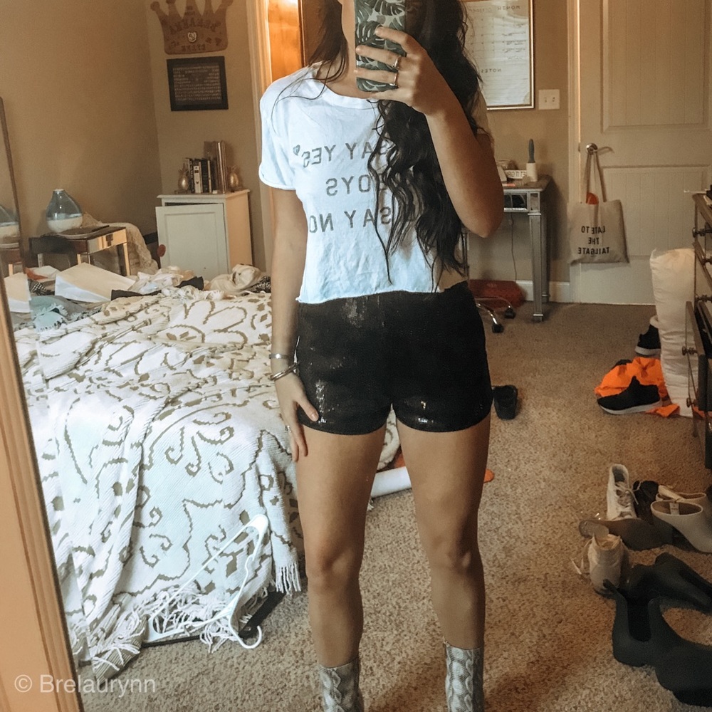 Sequin shorts